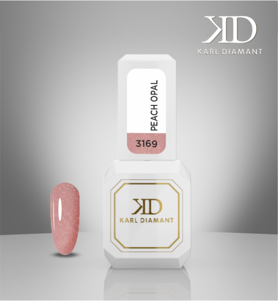 Peach Opal Rubber Base "Karl Diamant"11 ml